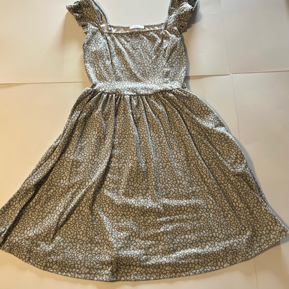 Loemes Green Floral Square Neck Sundress with Pockets Size Small - Picture 5 of 9